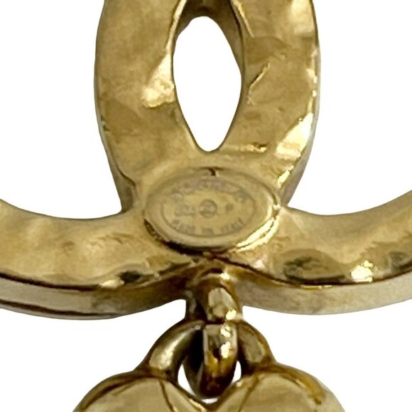 CHANEL Gold Logo Earrings - Picture 2 of 5